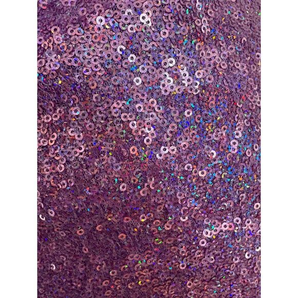 BCBGMAXAZRIA NWT Lavender Sequin Cowl Neck Mini Party Dress Size Large - Picture 8 of 12